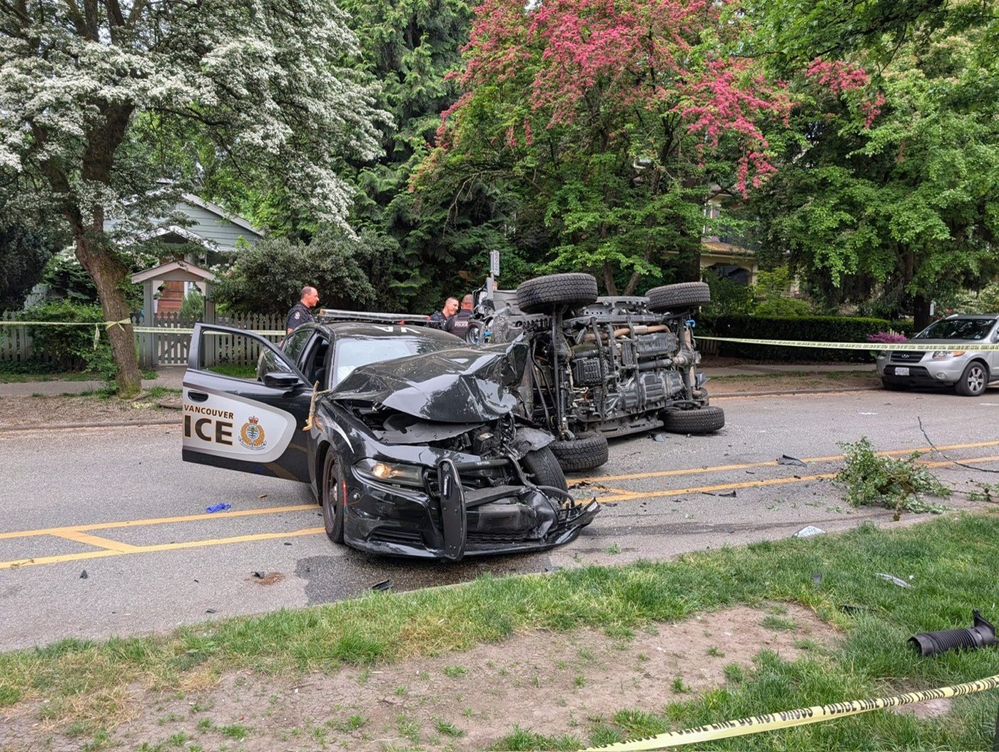 Senior and two officers in hospital after driver tears through Vancouver's West End | iNFOnews.ca