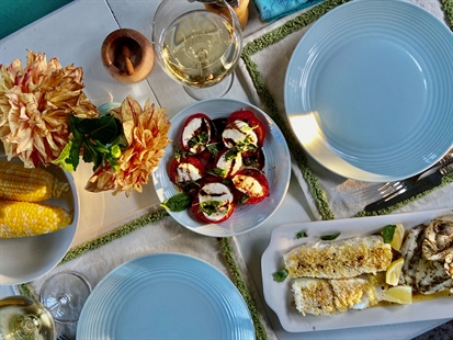 RECIPE: Summer porch menu featuring halibut and squid | iNwine RECIPE: Summer porch menu featuring halibut and squid | iNwine