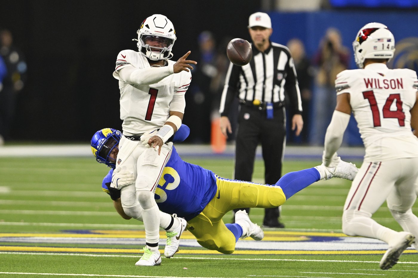 Ahkello Witherspoon makes last-minute interception to preserve Rams' 13-9 win over Arizona | iNFOnews.ca Ahkello Witherspoon makes last-minute interception to preserve Rams' 13-9 win over Arizona | iNFOnews.ca