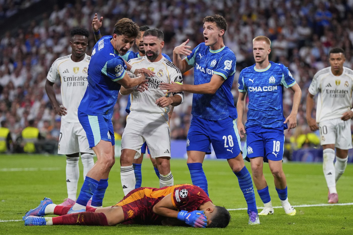 Carvajal sent off for head-butting Marseille goalkeeper in Real Madrid win in Champions League | iNFOnews.ca Carvajal sent off for head-butting Marseille goalkeeper in Real Madrid win in Champions League | iNFOnews.ca