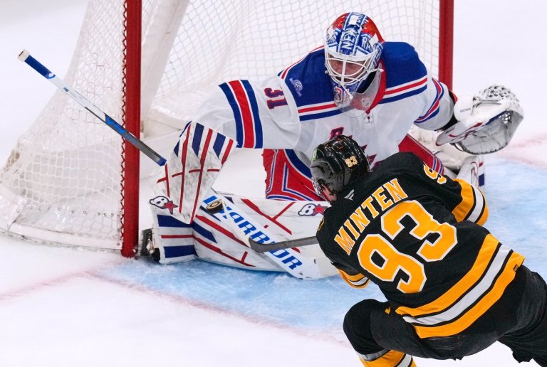 Fraser Minten shines as late surge lifts the Bruins past the Rangers 3-0 | iNFOnews.ca