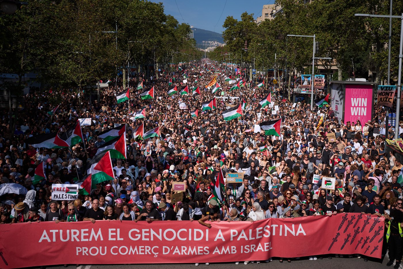 Tens of thousands march in Barcelona to protest against Israel's war in Gaza | iNFOnews.ca