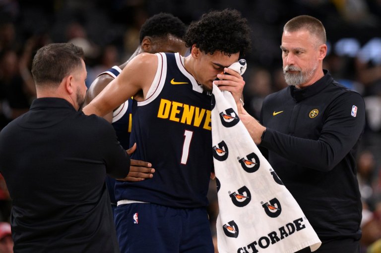 Nuggets guard/forward Julian Strawther to be re-evaluated in 6 weeks after spraining left knee | iNFOnews.ca