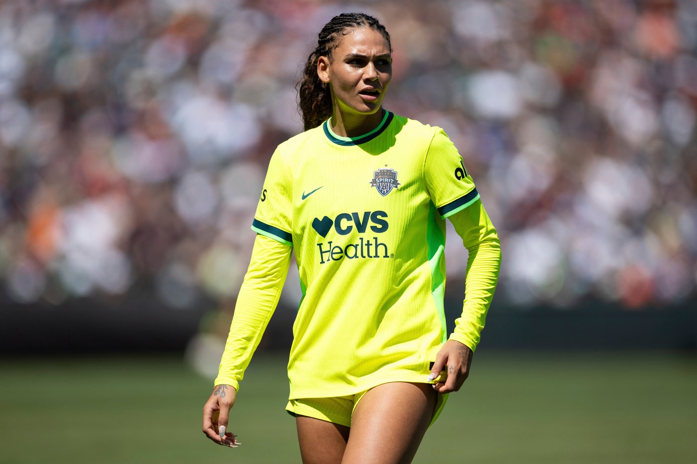 Trinity Rodman exits Washington Spirit game with a leg injury | iNFOnews.ca Trinity Rodman exits Washington Spirit game with a leg injury | iNFOnews.ca