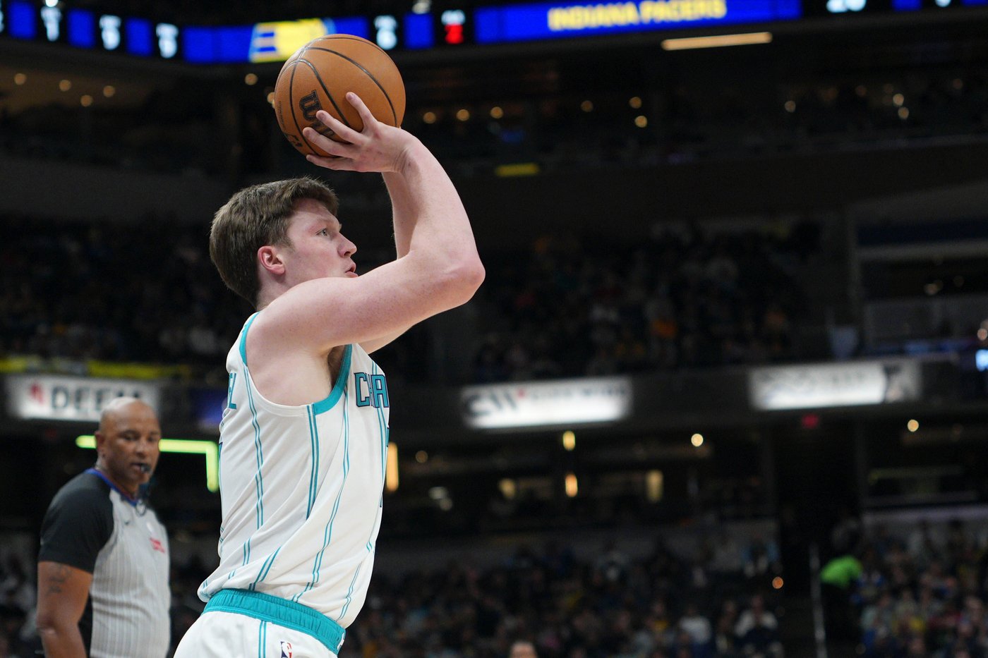 Hornets' Kon Knueppel breaks NBA rookie record for 3-pointers in a season in just 59 games | iNFOnews.ca Hornets' Kon Knueppel breaks NBA rookie record for 3-pointers in a season in just 59 games | iNFOnews.ca