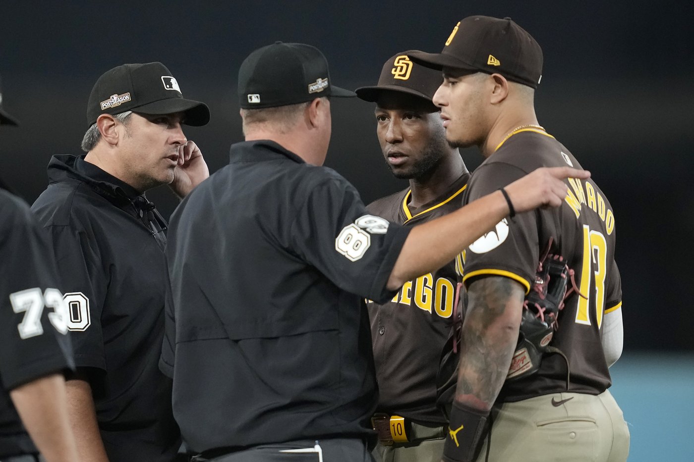 Tossed balls from stands, apparently aimed at Profar, interrupt Padres' win in NLDS Game 2 | iNFOnews.ca