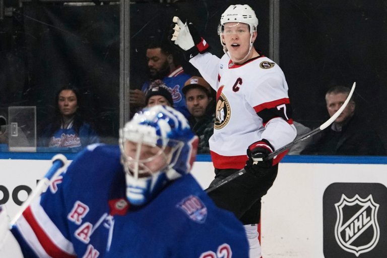 Brady Tkachuk scores his 200th goal as the Senators beat the Rangers 8-4 | iNFOnews.ca