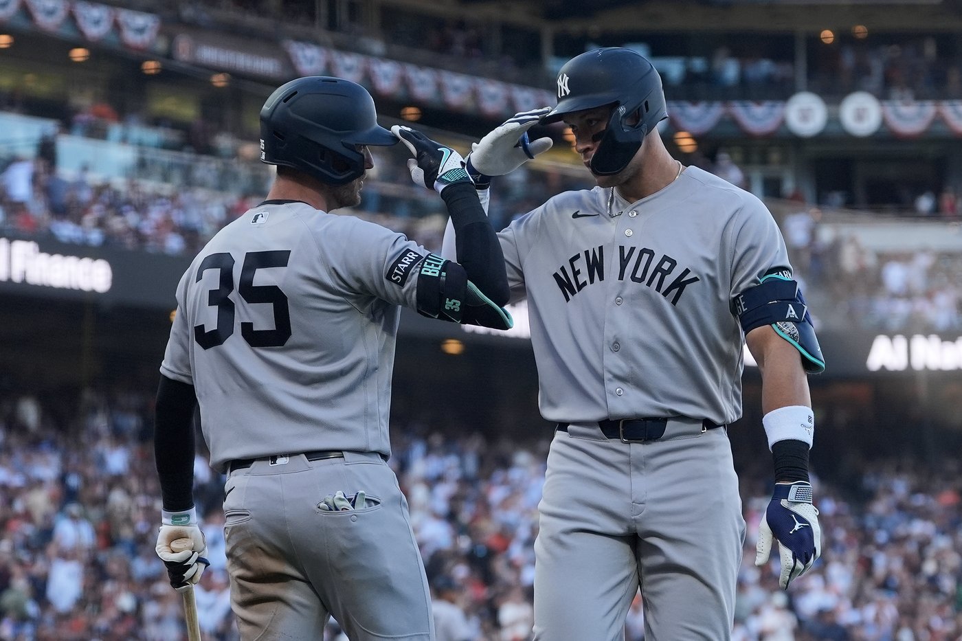 Aaron Judge hits 2nd home run in 2 games as Yankees beat Giants 3-1 to complete series sweep | iNFOnews.ca Aaron Judge hits 2nd home run in 2 games as Yankees beat Giants 3-1 to complete series sweep | iNFOnews.ca
