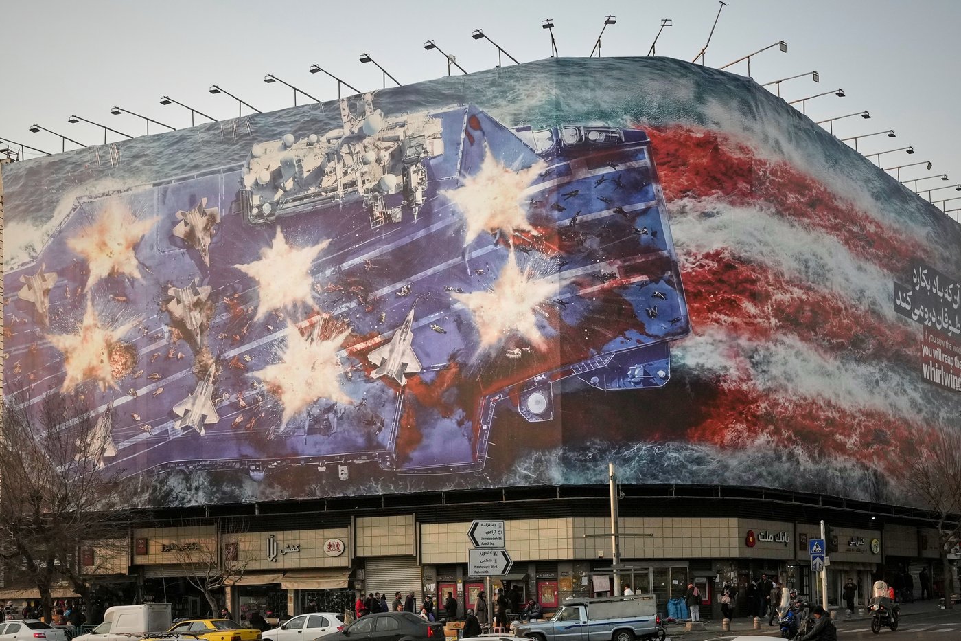 Iran unveils mural warning of retaliation if US conducts a military strike | iNFOnews.ca