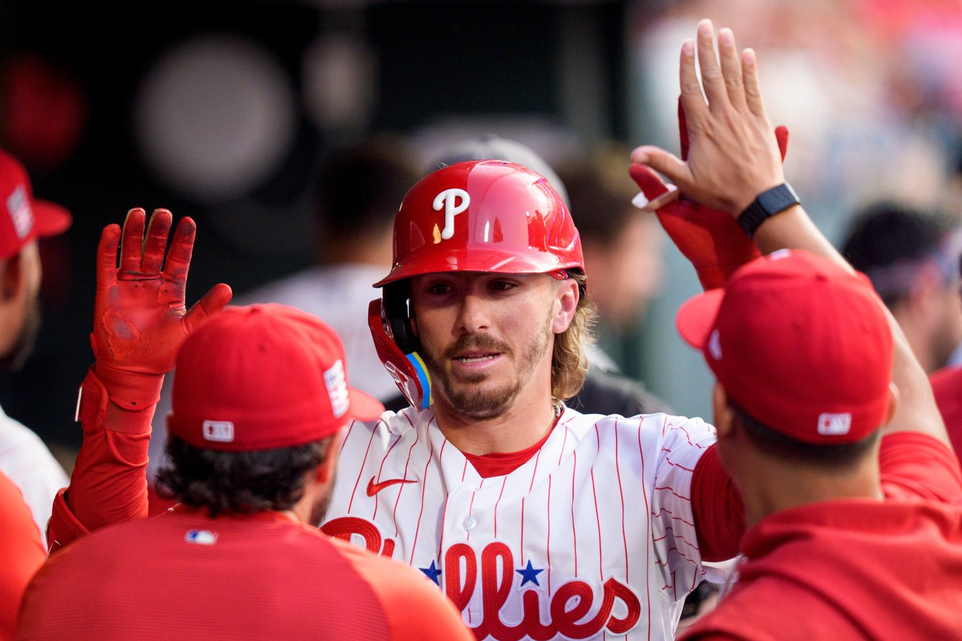 Bryson Stott homers and drives in 5 as Phillies rout Yankees 11-4 to avoid series sweep | iNFOnews.ca Bryson Stott homers and drives in 5 as Phillies rout Yankees 11-4 to avoid series sweep | iNFOnews.ca