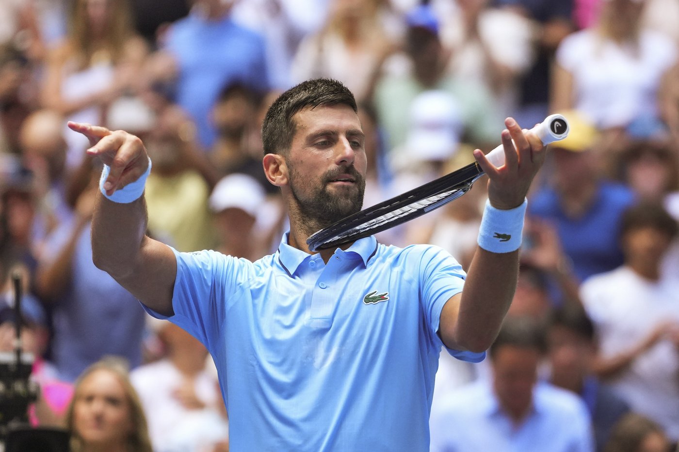 Photos: From violin mimics to victory fists, Djokovic steals the show | iNFOnews.ca