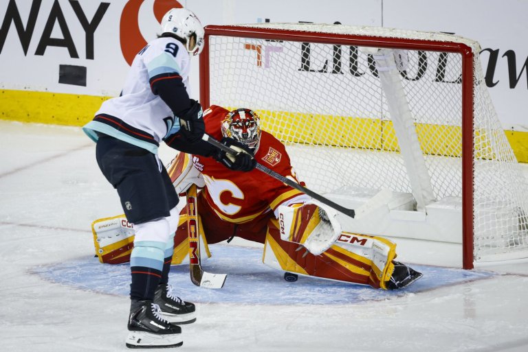 Sour start to Flames' final season at the Saddledome, doused 6-1 by Kraken | iNFOnews.ca