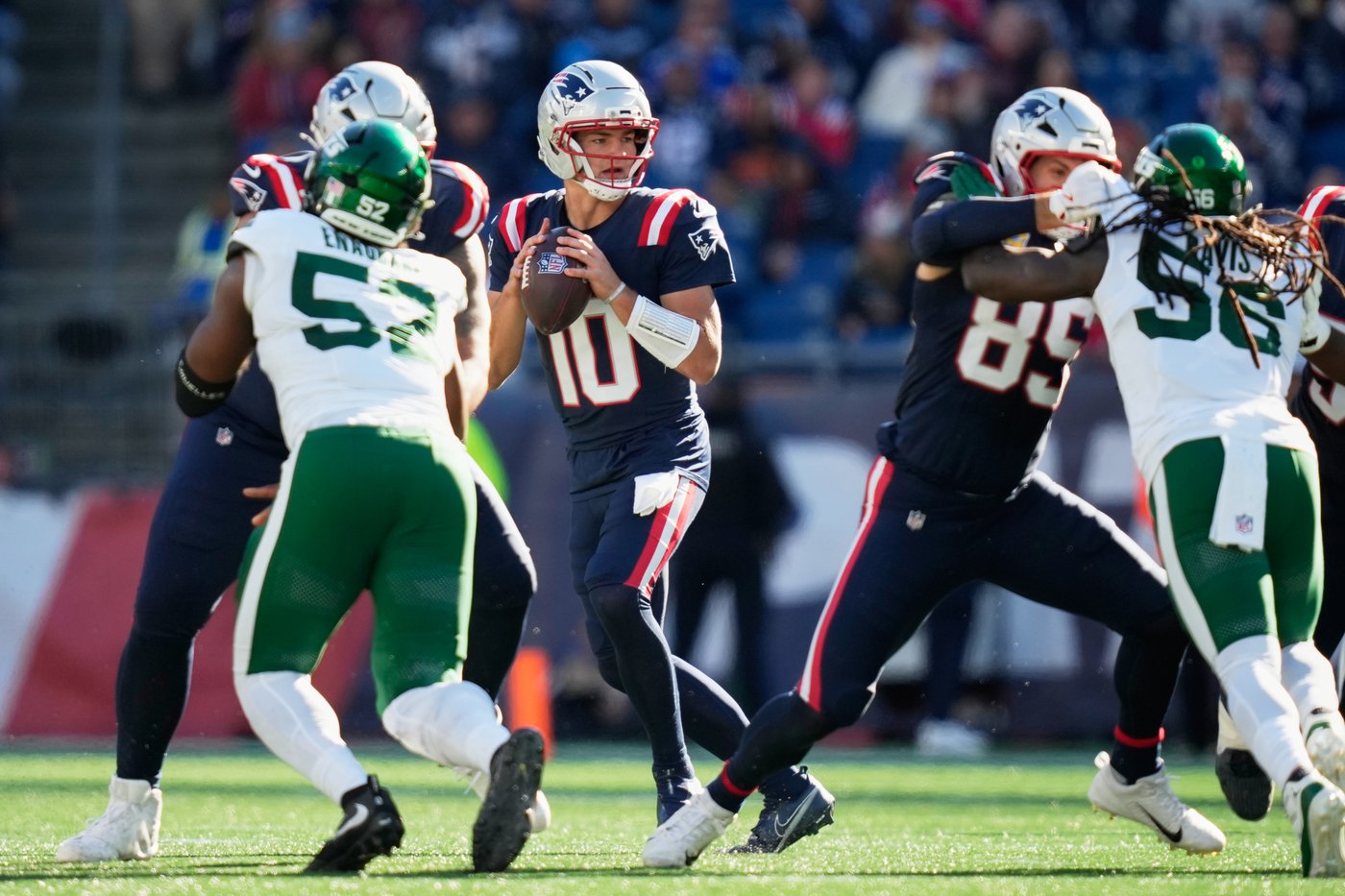 Drake Maye's 3 TD passes help Patriots stave off late push by Jets in 26-19 win | iNFOnews.ca Drake Maye's 3 TD passes help Patriots stave off late push by Jets in 26-19 win | iNFOnews.ca
