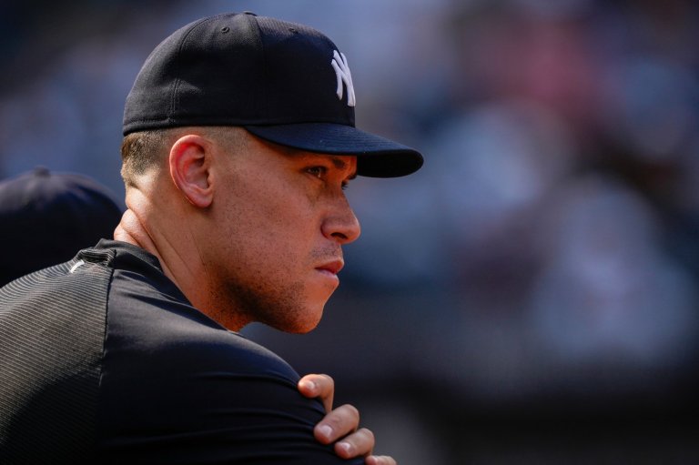 Three-time MVP Aaron Judge plays catch for first time in rehab from broken rib, return date unclear | iNFOnews.ca