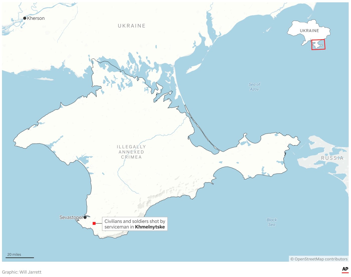 A serviceman in Russian-held Crimea shoots fellow soldiers and civilians, killing 4 | iNFOnews.ca A serviceman in Russian-held Crimea shoots fellow soldiers and civilians, killing 4 | iNFOnews.ca