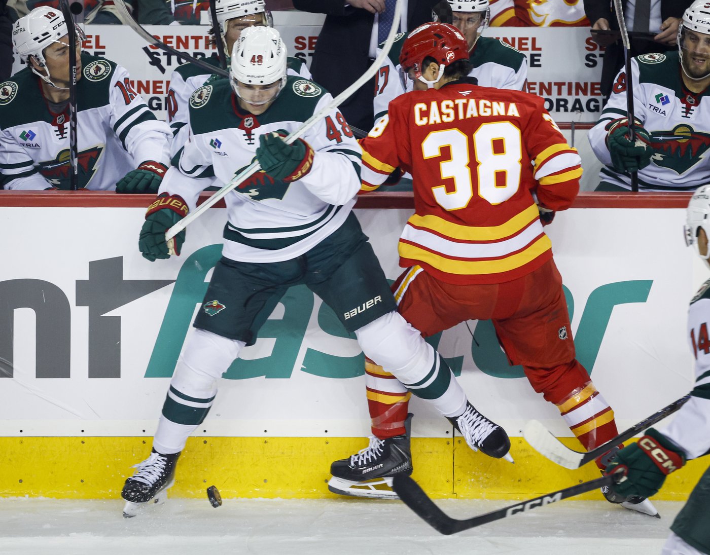 Cooley makes 36 saves to help Flames to 2-1 victory over Wild | iNFOnews.ca Cooley makes 36 saves to help Flames to 2-1 victory over Wild | iNFOnews.ca
