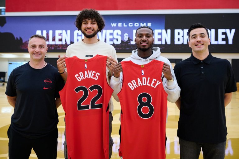 Raptors draft picks Allen Graves, Jaden Bradley come to Toronto | iNFOnews.ca