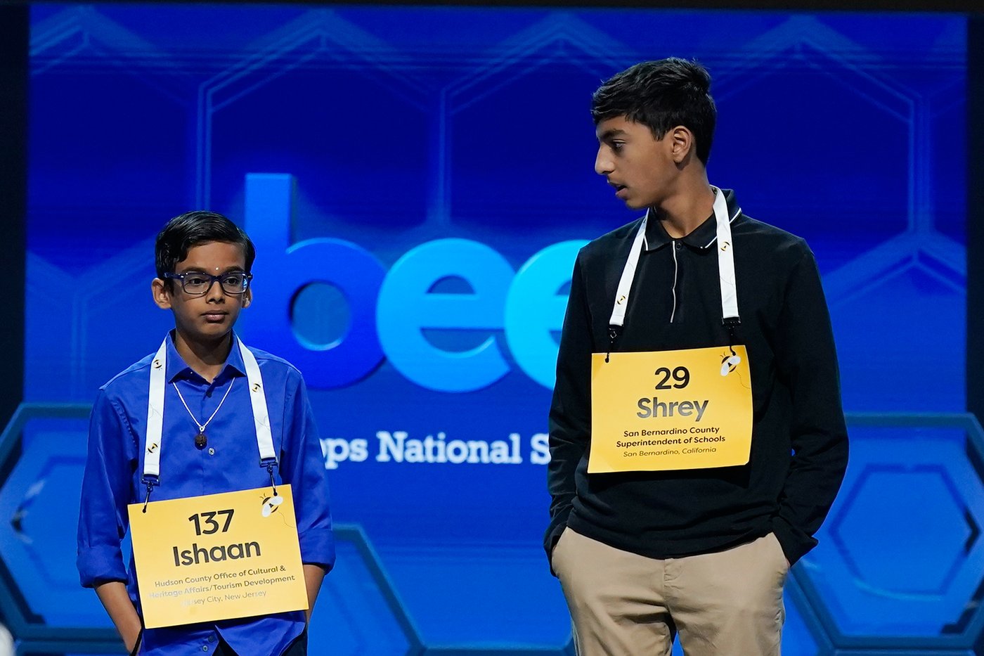 Photos of students competing for the Scripps National Spelling Bee trophy | iNFOnews.ca