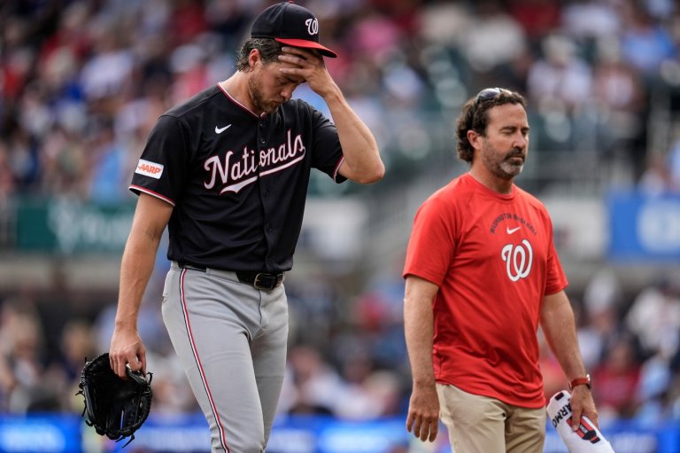 Jake Irvin throws 5 hitless innings in Washington one-hitter, but sore shoulder dampens the mood | iNFOnews.ca