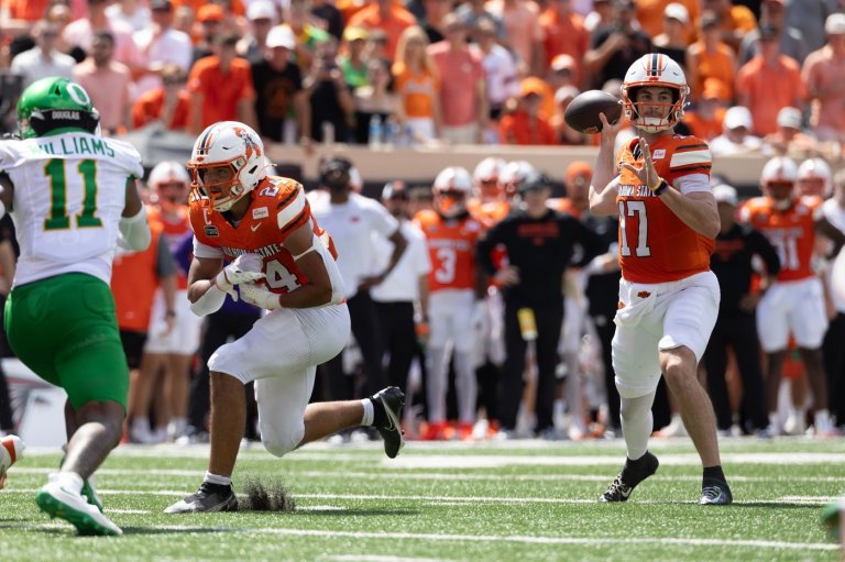 Oklahoma State stuns No. 6 Oregon 39-31, ending 21-game skid against FBS opponents | iNFOnews.ca