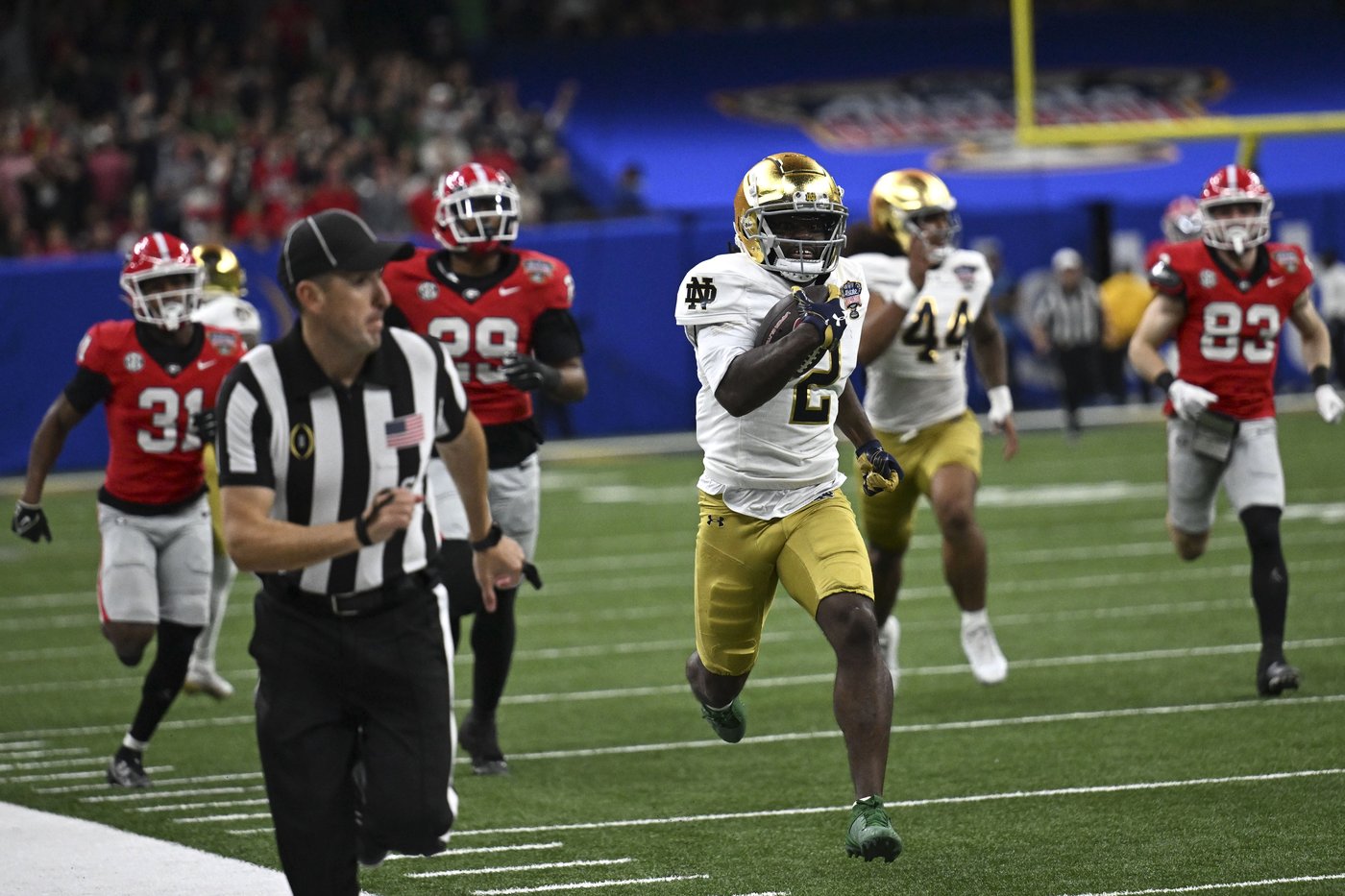 Defense and special teams lift Notre Dame to 23-10 win over Georgia in Sugar Bowl CFP quarterfinal | iNFOnews.ca