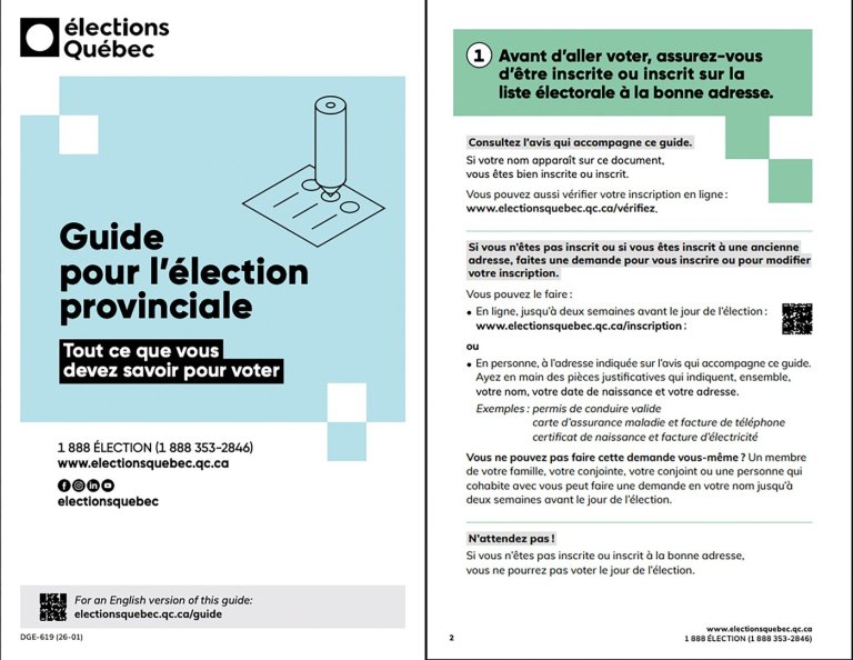 Élections Québec says it's too late to print voter documents in English | iNFOnews.ca