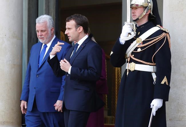 Quebec Premier Philippe Couillard meets Emmanuel Macron to begin France trip | iNFOnews.ca