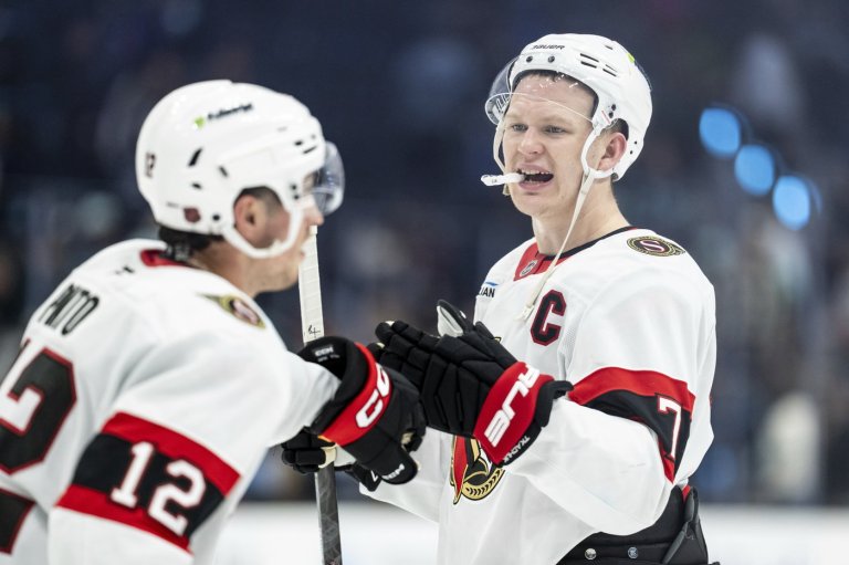 Senators pull away with four-goal spree, beat Kraken 7-4 | iNFOnews.ca
