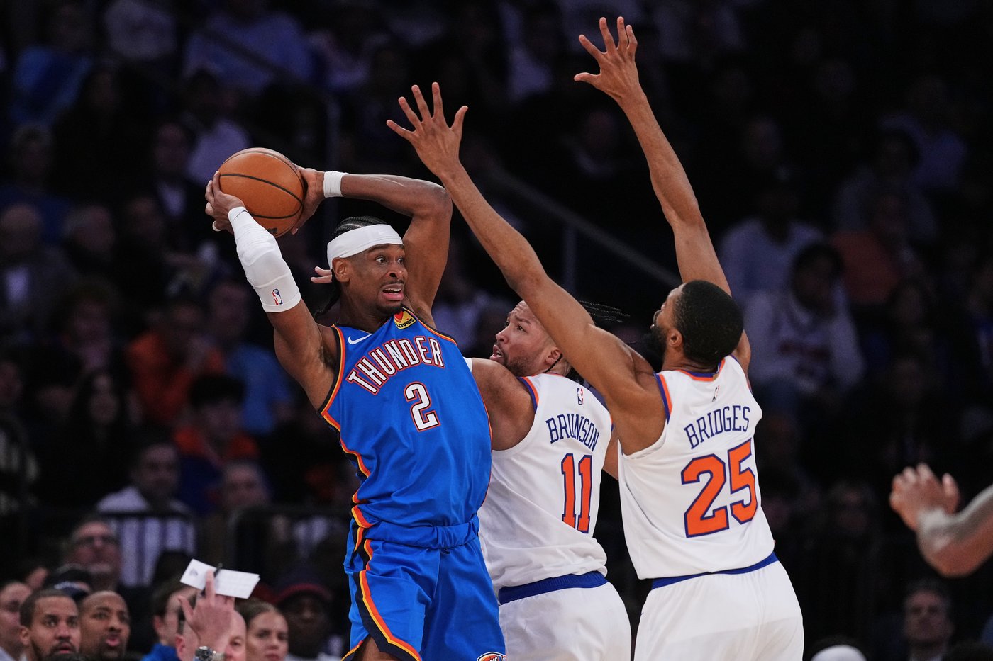 Holmgren scores 28 as Thunder edge Knicks 103-100 for a fourth straight win | iNFOnews.ca