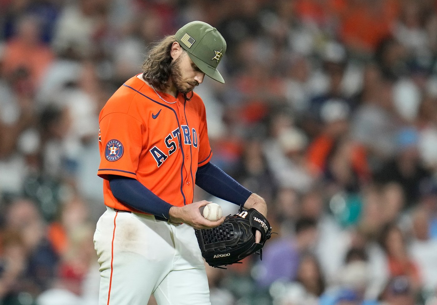 Astros' Spencer Arrighetti has a no-hit bid broken up with 1 out in the 8th vs. Rangers | iNFOnews.ca Astros' Spencer Arrighetti has a no-hit bid broken up with 1 out in the 8th vs. Rangers | iNFOnews.ca