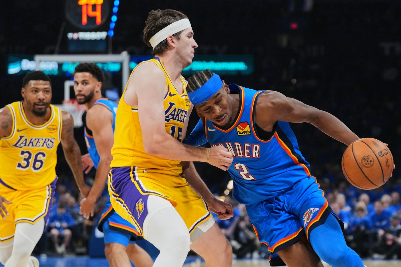 Holmgren has 24 points to help Thunder top Lakers 108-90 in Game 1 of Western Conference semifinals | iNFOnews.ca Holmgren has 24 points to help Thunder top Lakers 108-90 in Game 1 of Western Conference semifinals | iNFOnews.ca