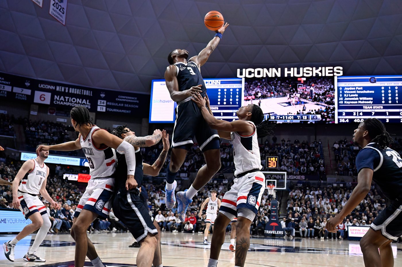Ball and Karaban lead No. 6 UConn to a 79-75 win over Georgetown | iNFOnews.ca Ball and Karaban lead No. 6 UConn to a 79-75 win over Georgetown | iNFOnews.ca
