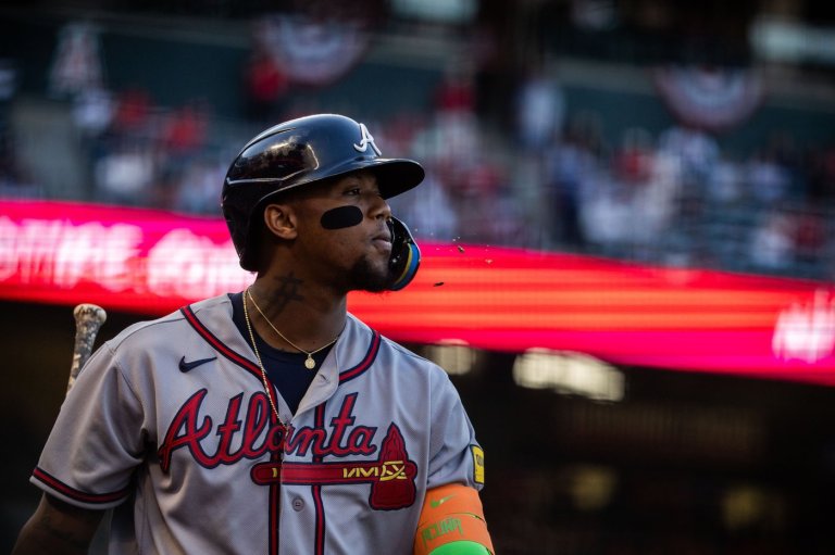 Braves' Ronald Acuña Jr. hit by pitches twice vs. Nationals and leaves game | iNFOnews.ca
