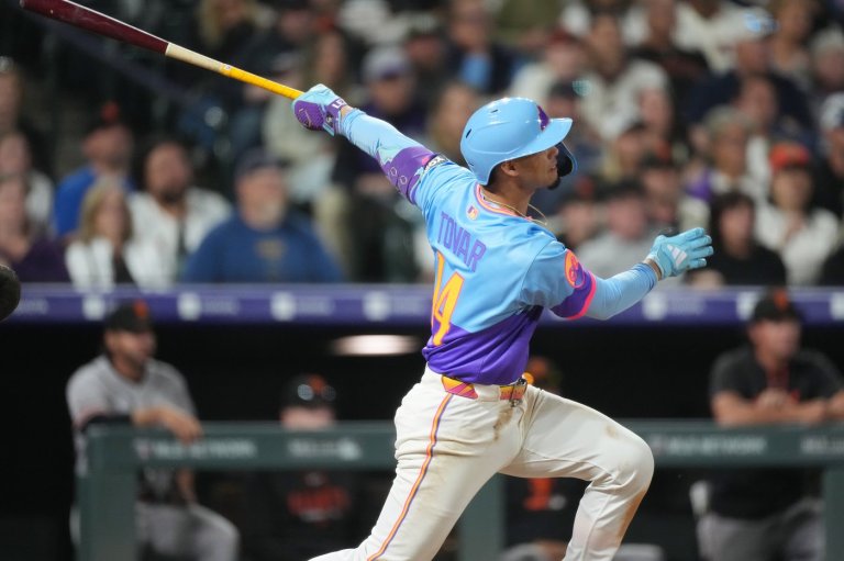Tovar, Goodman homer in 5-run 9th, Rockies beat Giants 8-6 | iNFOnews.ca