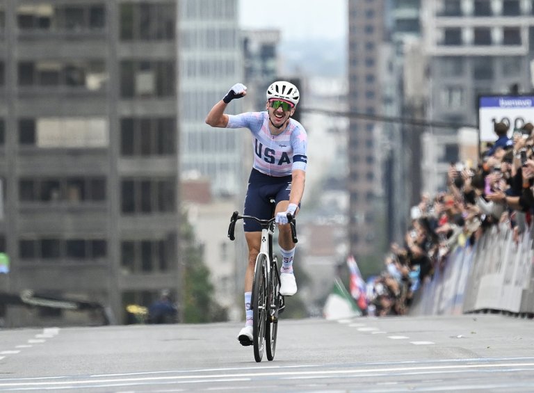 American Brandon McNulty claims men's road race world title in Montreal | iNFOnews.ca