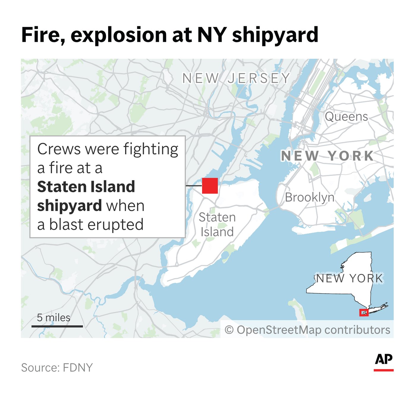 1 person has died after blast at New York City shipyard that also injured 36 people, officials say. | iNFOnews.ca