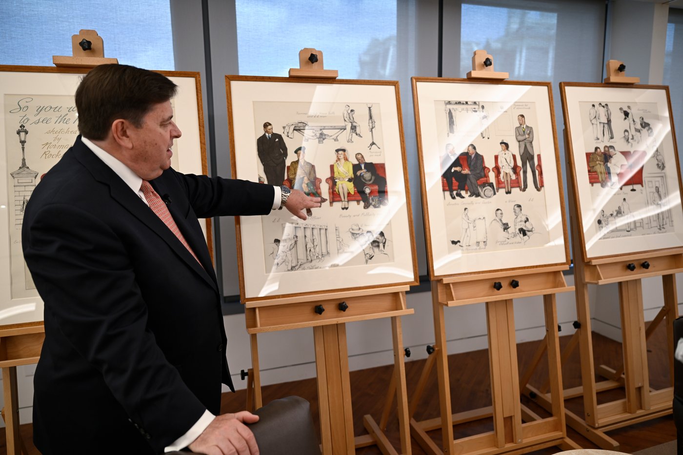 Norman Rockwell people-watched in the West Wing lobby. Now those sketches are on public display | iNFOnews.ca