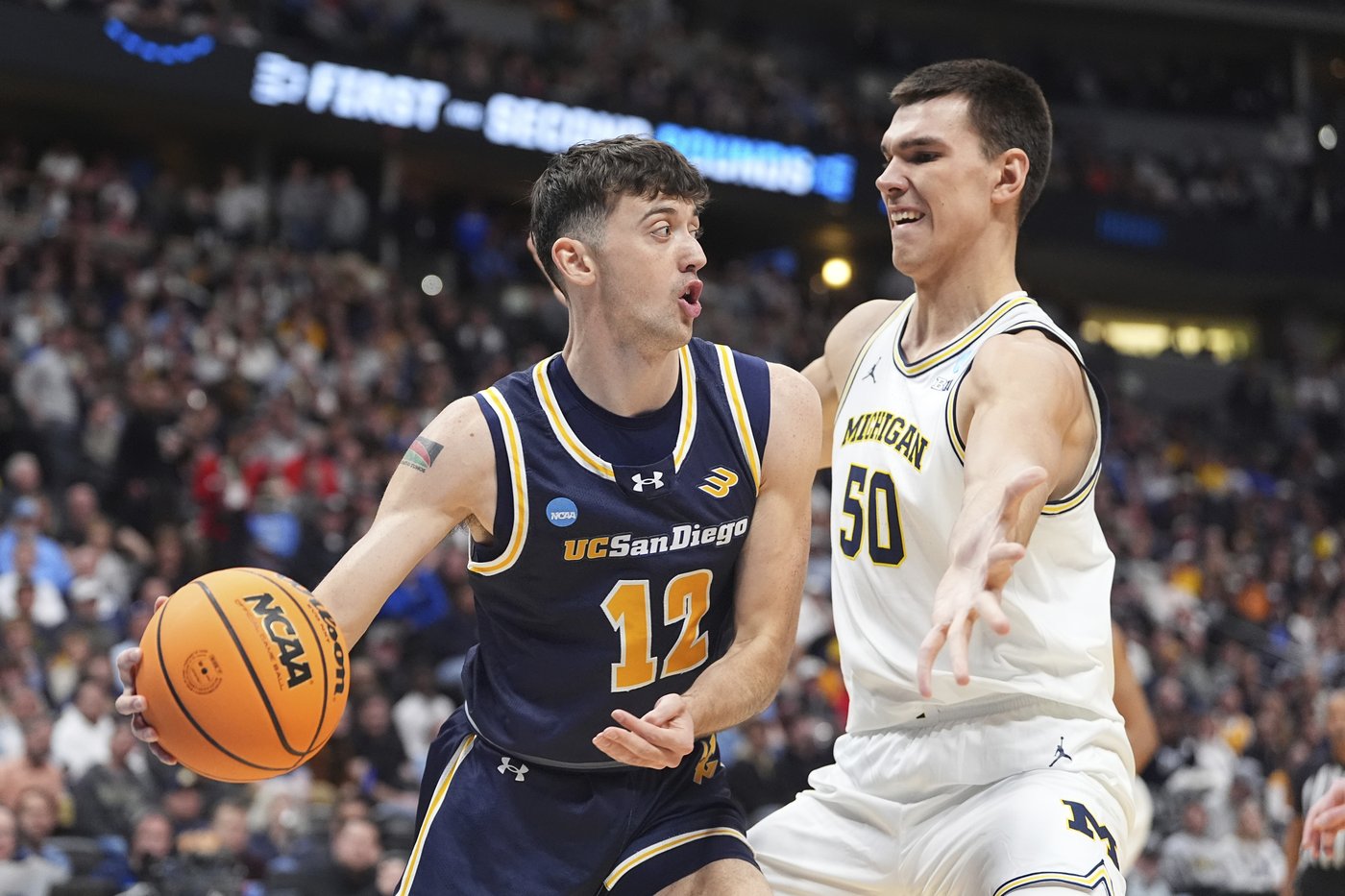No. 5 seed Michigan holds off UC San Diego 68-65 in March Madness nailbiter | iNFOnews.ca