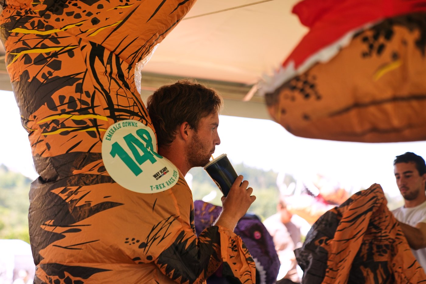 Inflatable dinosaurs race at Emerald Downs, in photos | iNFOnews.ca