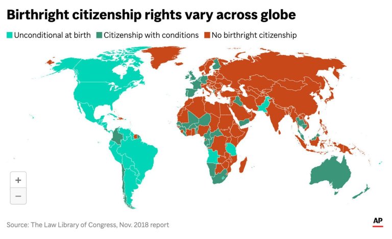 Here's a look at birthright citizenship, and how the world sees it, as Supreme Court case looms | iNFOnews.ca