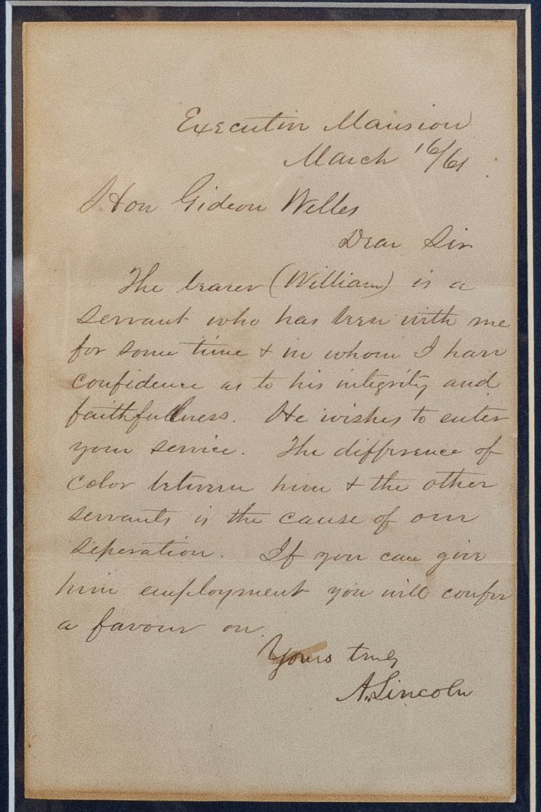 Abraham Lincoln letter seeking job for Black friend and valet now on display at presidential museum | iNFOnews.ca