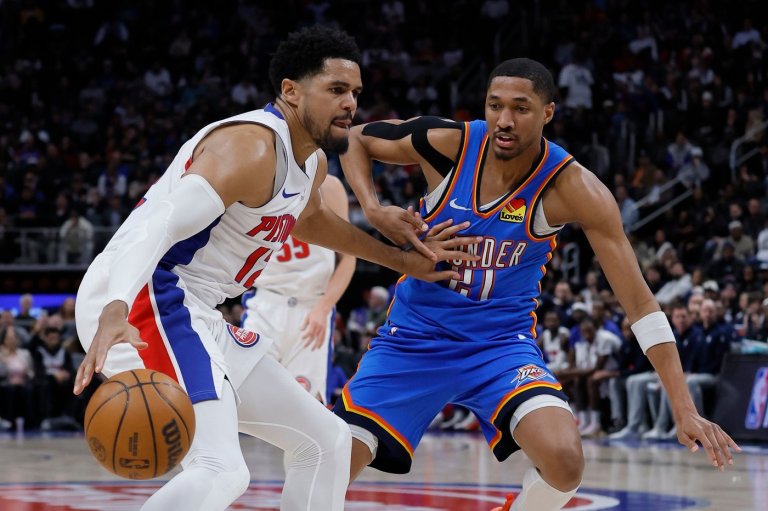 Pistons beat short-handed Thunder 124-116 as Duren, Cunningham score 29 each | iNFOnews.ca