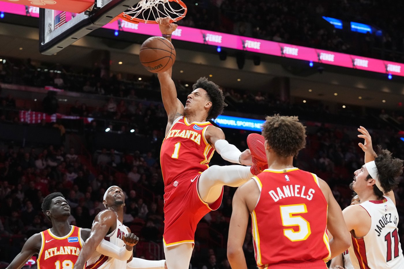 Jalen Johnson has triple-double and Hawks spoil Miami's 2006 title celebration with 127-115 victory | iNFOnews.ca