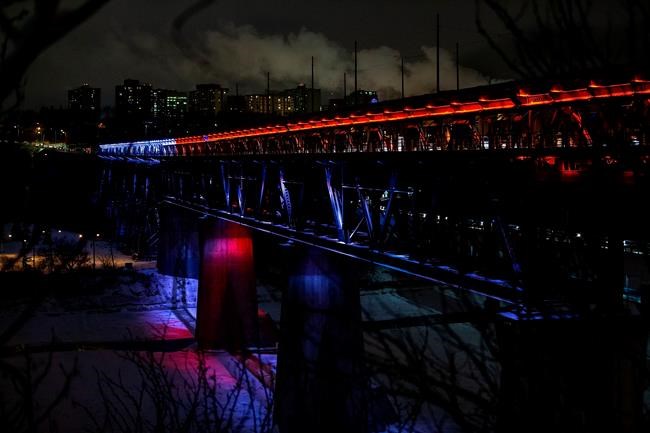 Lighting bridge in colours for anti-abortion group 'polarizing', Edmonton lawyers say | iNFOnews.ca