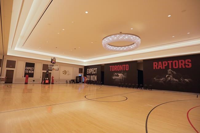 Raptors borrow from bubble, turn ballroom into "awesome" practice facility | iNFOnews.ca