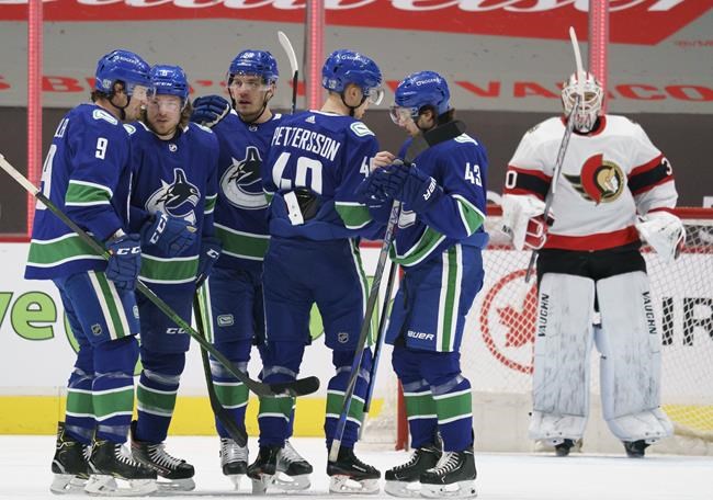 Boeser's three-point night leads Vancouver Canucks to 4-1 win over Ottawa Senators | iNFOnews.ca CP156795885