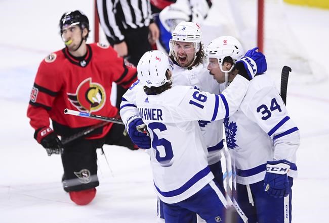 Matthews' OT magic helps set up Holl's winner as Leafs down Sens 3-2 | iNFOnews.ca Matthews' OT magic helps set up Holl's winner as Leafs down Sens 3-2 | iNFOnews.ca