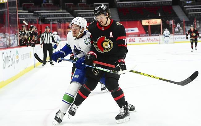 Brady Tkachuk records Gordie Howe hat trick as Senators down Canucks again | iNFOnews.ca CP742970635