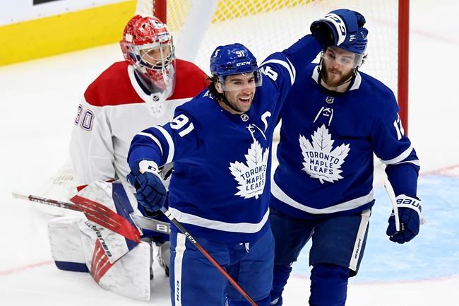 Matthews scores 40th goal of the season, Leafs use early barrage to down Habs 5-2 | iNFOnews.ca CP994371293