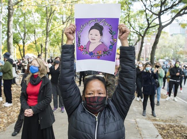 As Joyce Echaquan coroner's inquiry closes, community marches in her memory | iNFOnews.ca CP590592465